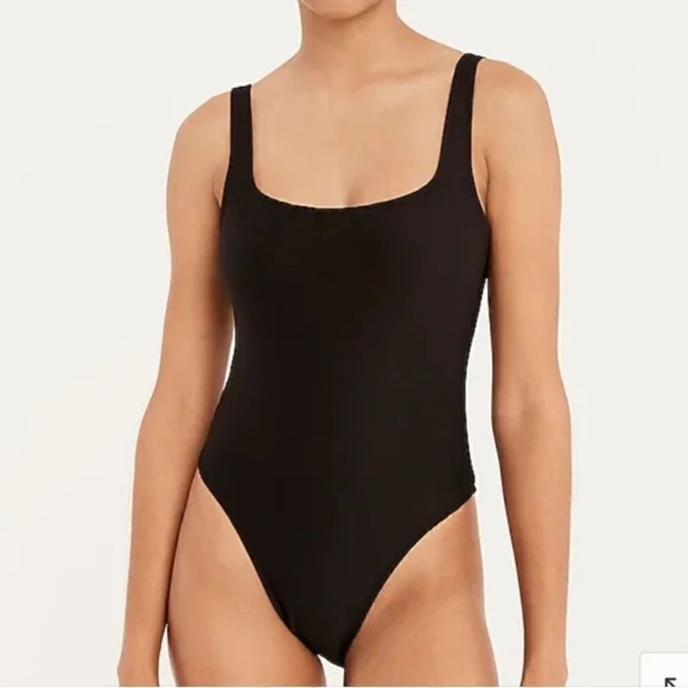 J crew Ribbed squareneck one-piece